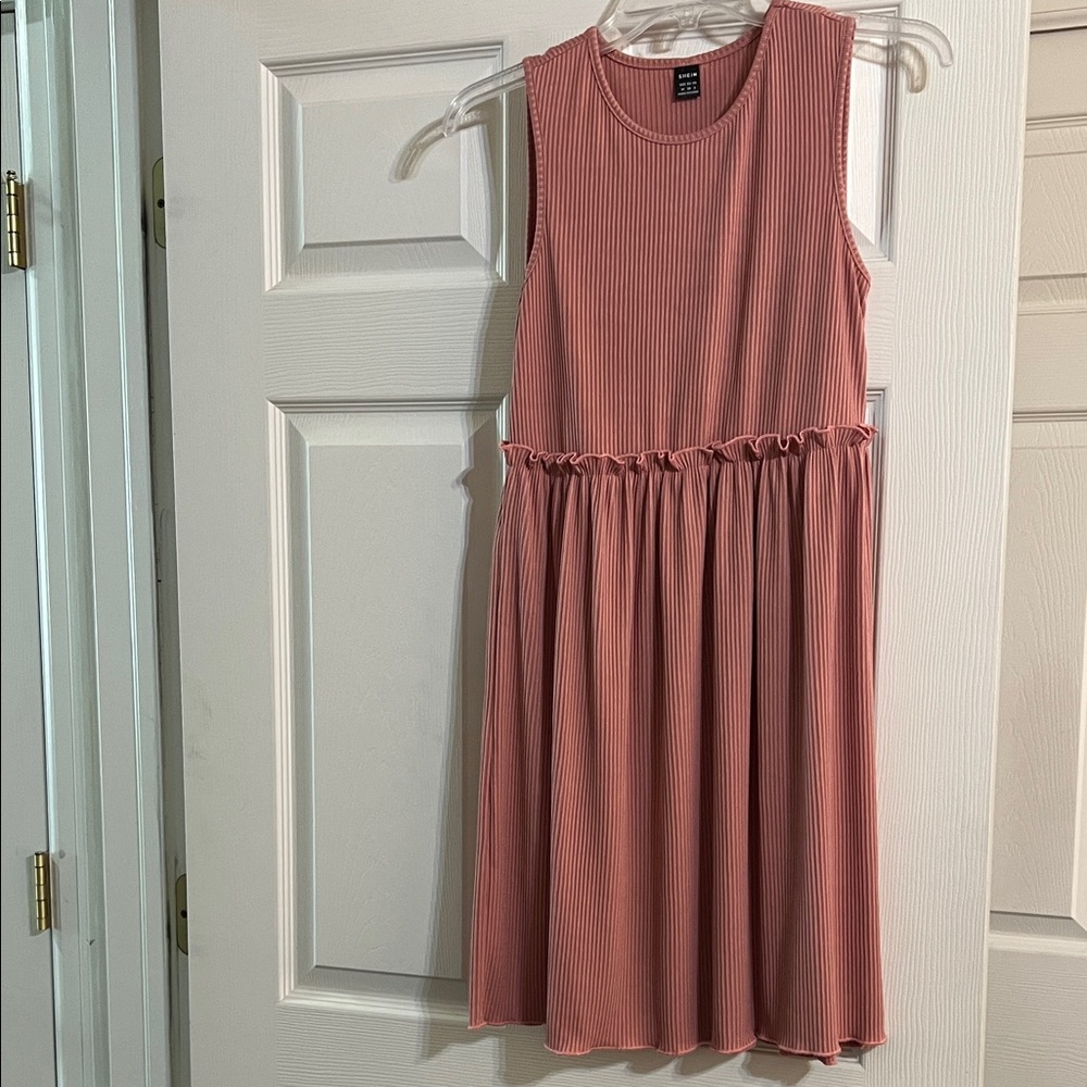 Ribbed Pink Dress
